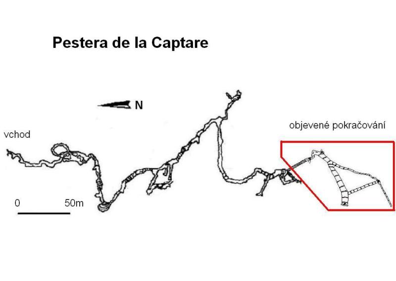 Mapa Pestera de la captare - objevy za sifonem.JPG